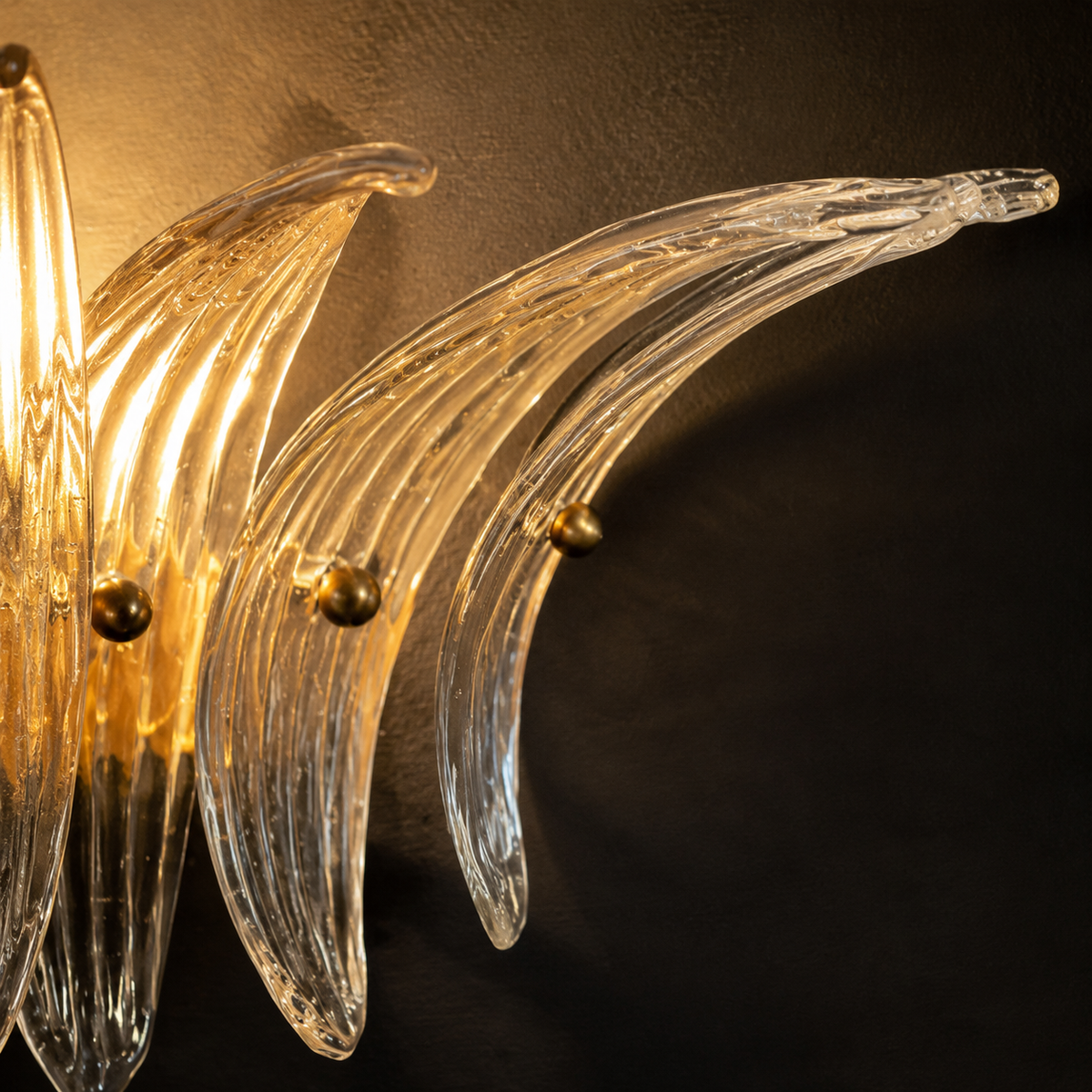 Celestia Sculptural Floral Glass Wall Sconce 9.8"
