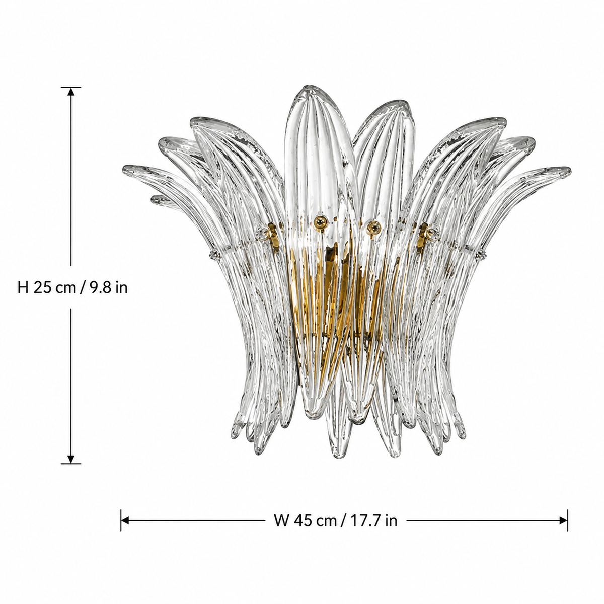 Celestia Sculptural Floral Glass Wall Sconce 9.8"
