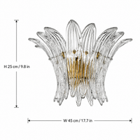 Celestia Sculptural Floral Glass Wall Sconce 9.8"