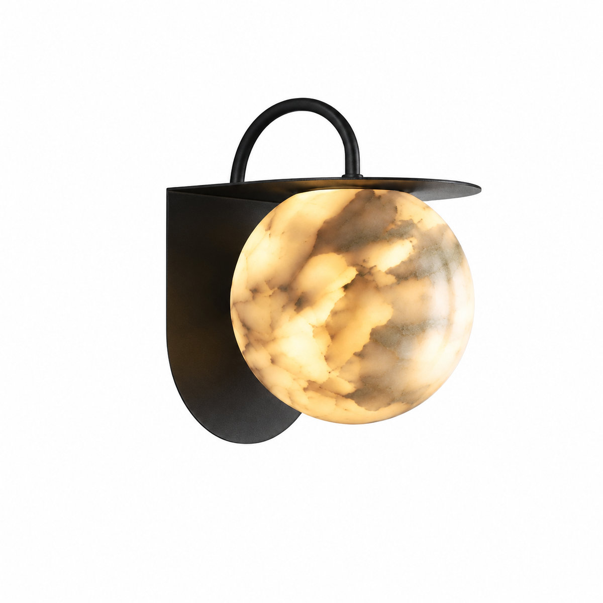 Novera Spanish Alabaster Contemporary Wall Sconce 7.1"