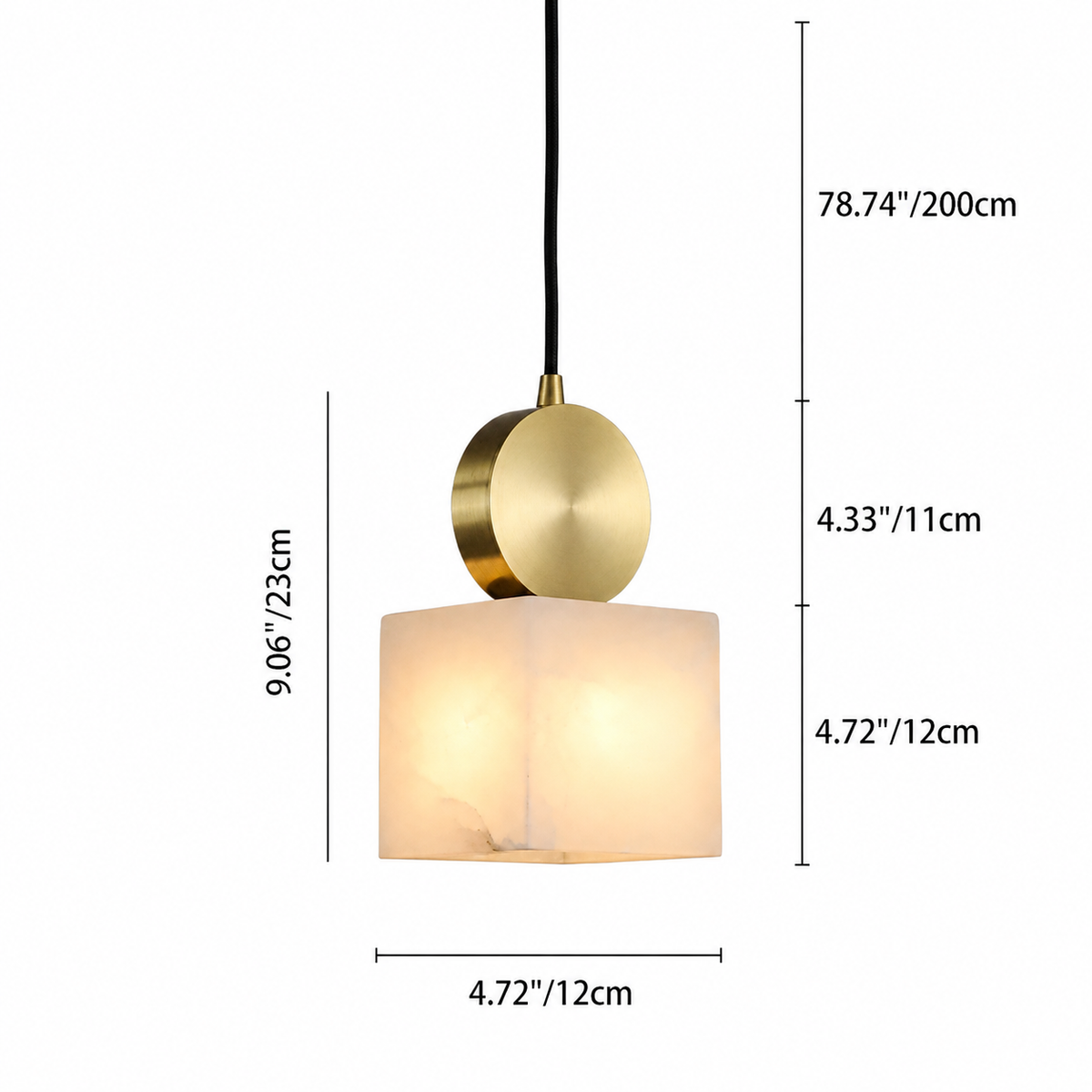 Lunessa Spanish Alabaster Mid-Century Modern Pendant Light