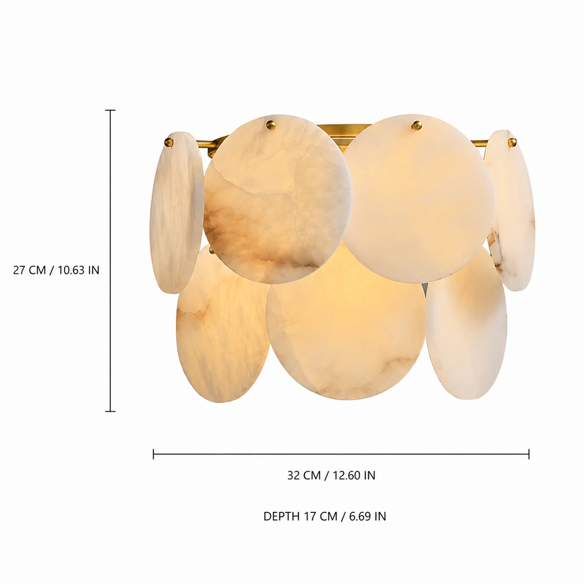 Solara French Art Deco Spanish Alabaster Wall Sconce 10.6"