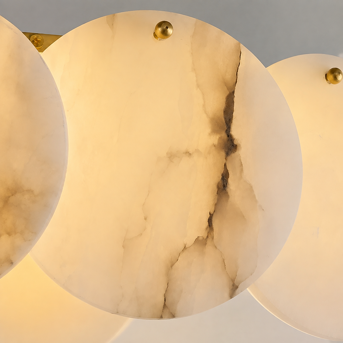 Valencia French Art Deco Spanish Alabaster Linear Chandelier 47.2"