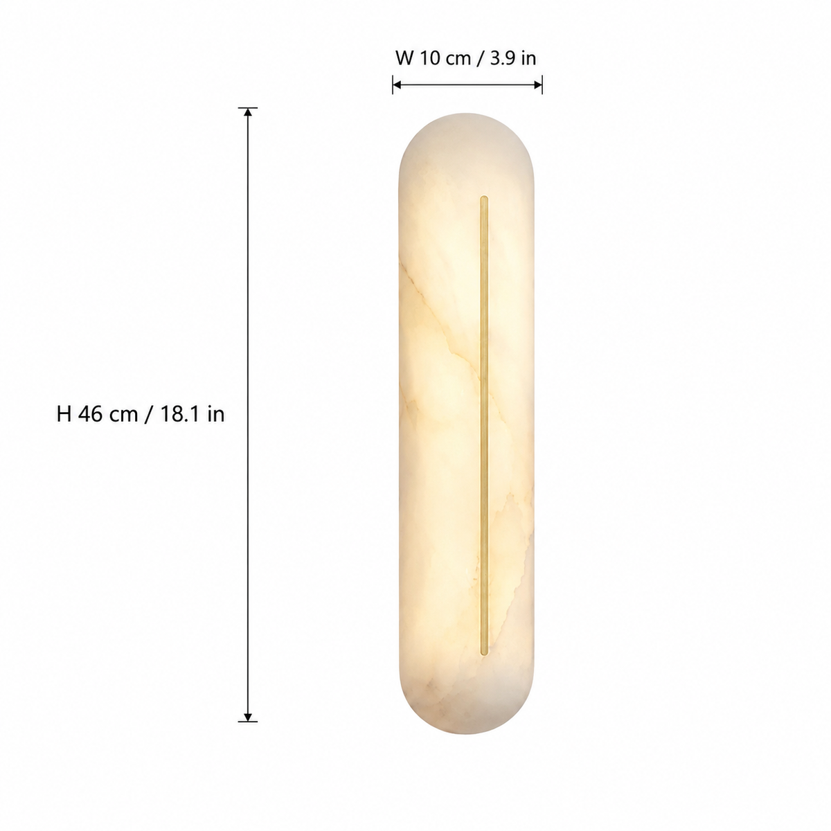 Valora Spanish Alabaster Minimalist Wall Sconce 18.1"