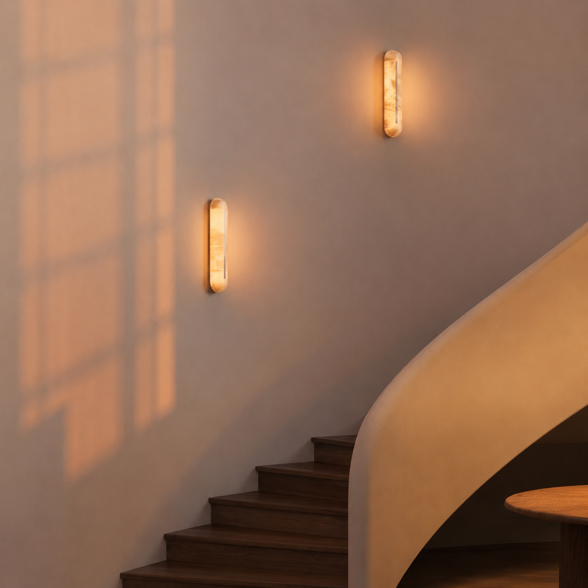 Valora Spanish Alabaster Minimalist Wall Sconce 18.1"