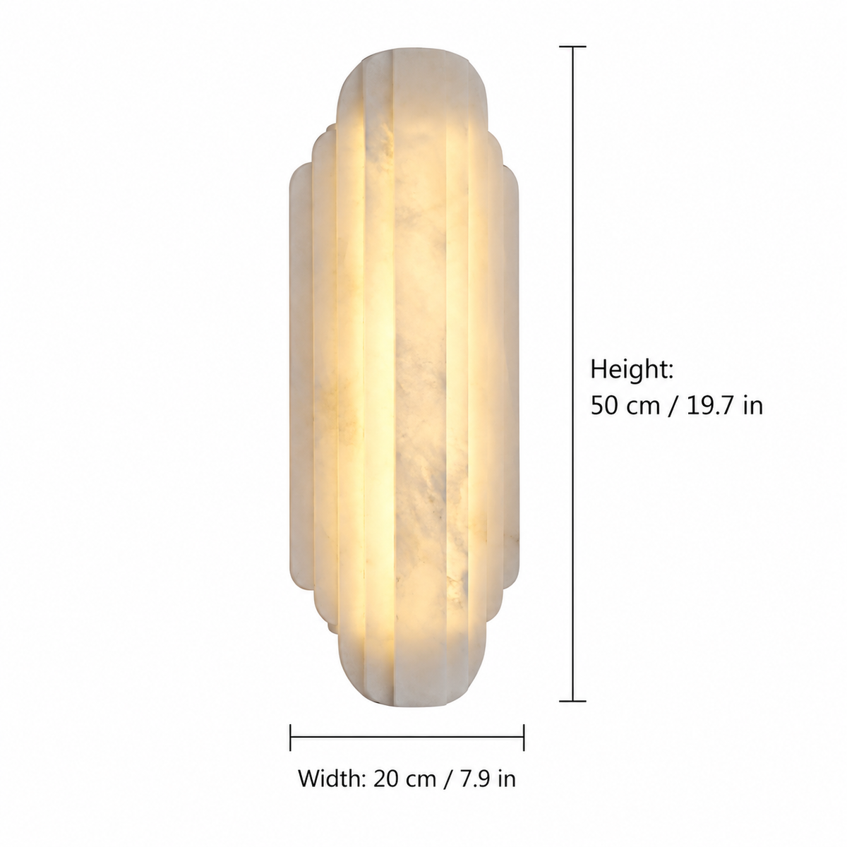 Arcelis Spanish Alabaster Art Deco Wall Sconce 7.9"