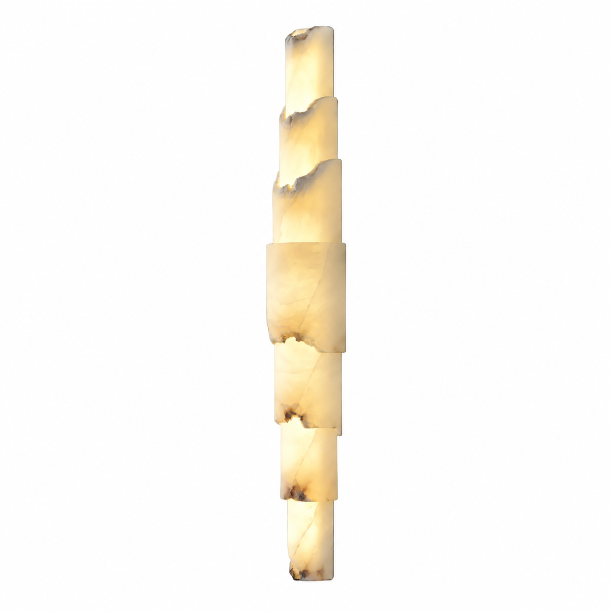 Stravelle Layered Alabaster Organic Modern Wall Sconce