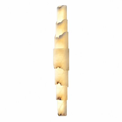 Stravelle Layered Alabaster Organic Modern Wall Sconce
