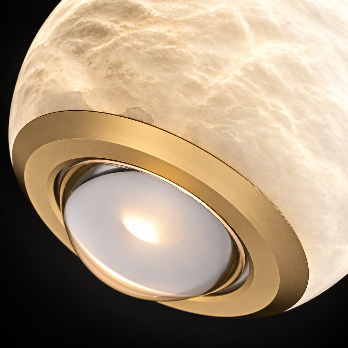 Orbelle Alabaster Globe Modern Pendant Light