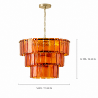 Solenne Ember Artisan Murano Chandelier