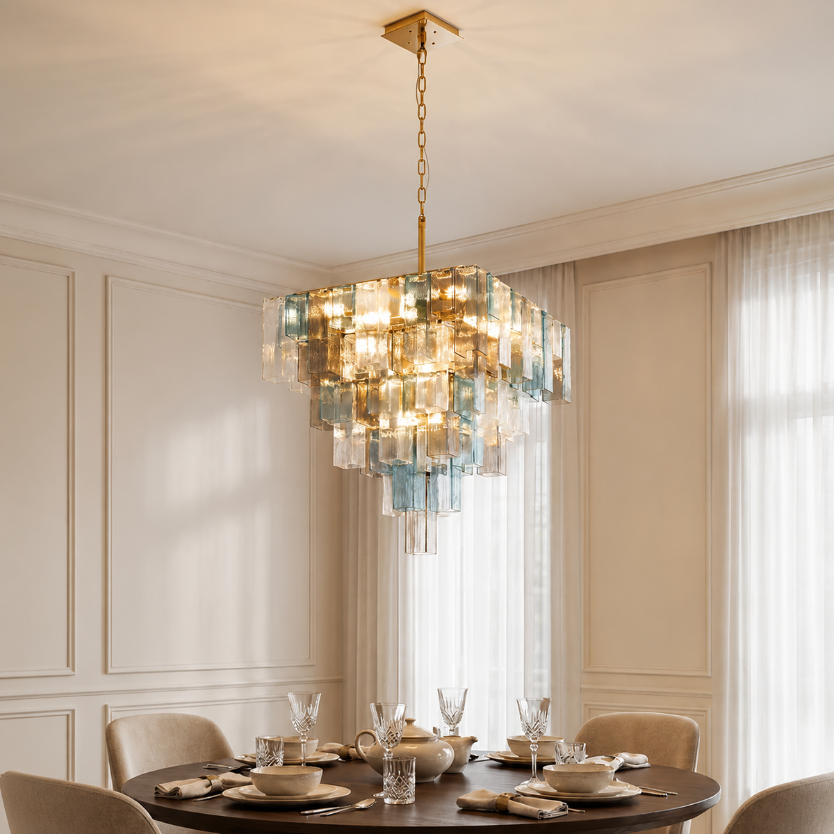 Chromatic Vault Artisan Murano Chandelier