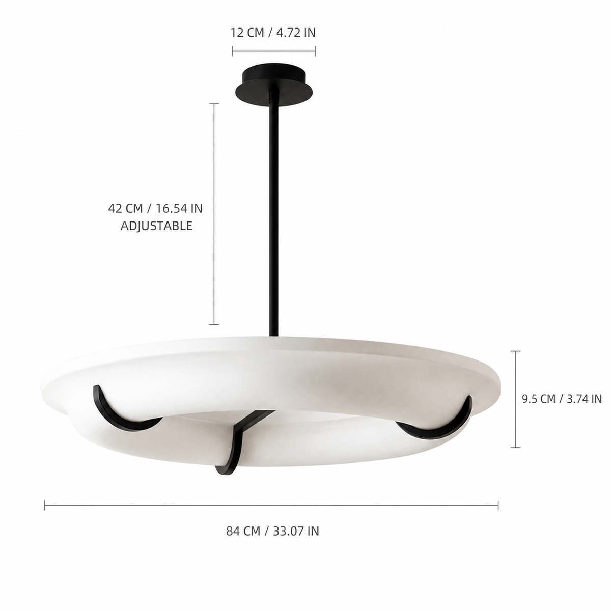 Halo Drift Sculptural Modern Chandelier