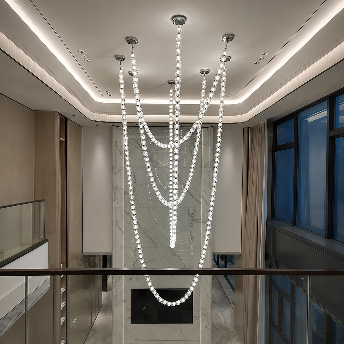 Versailles Veil Cascading Crystal Chandelier