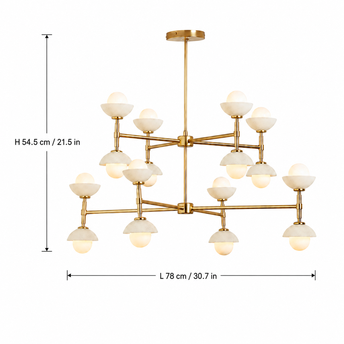 Aveline Refined Modern Chandelier 30.7"