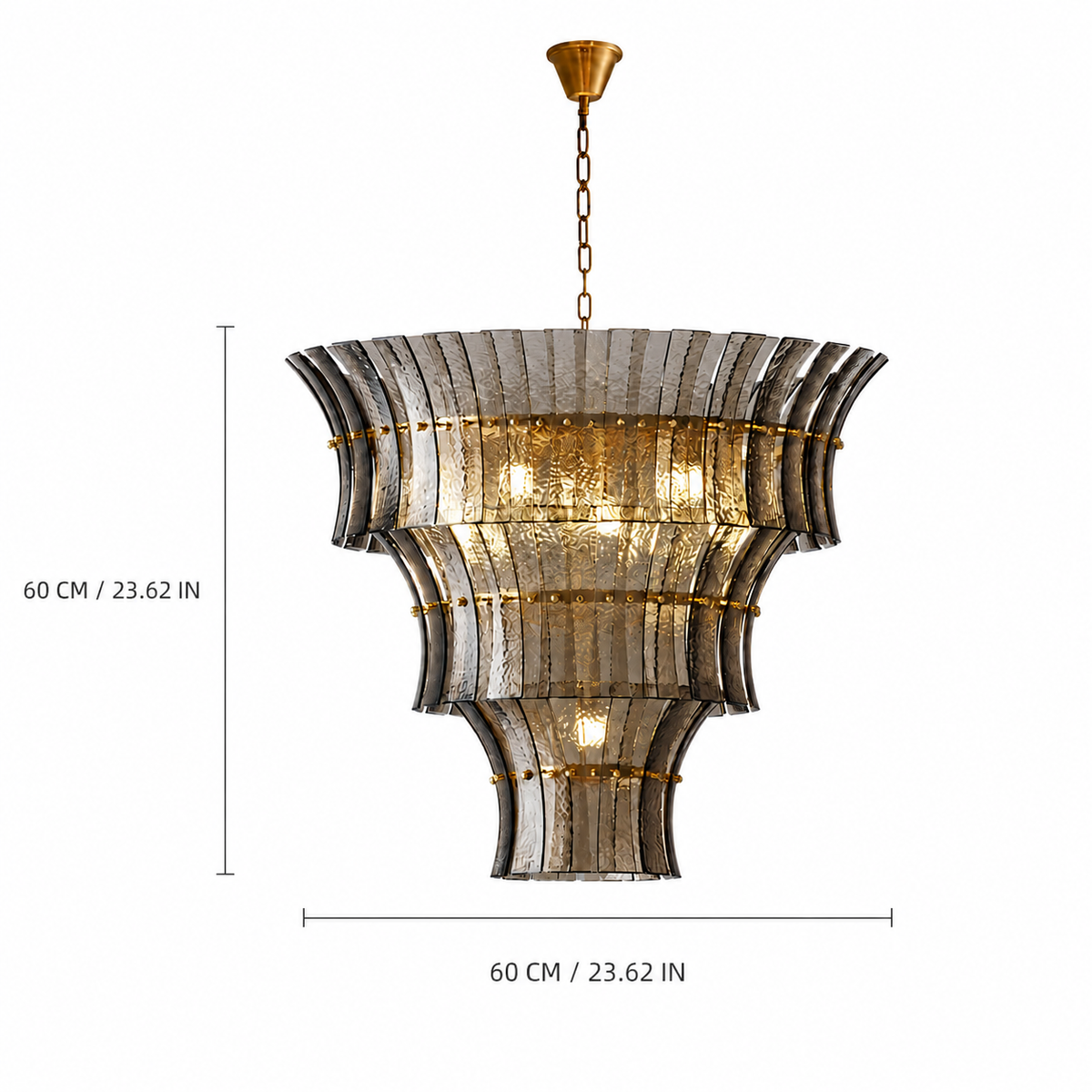 Vespera Artisan Murano Chandelier 23.6"