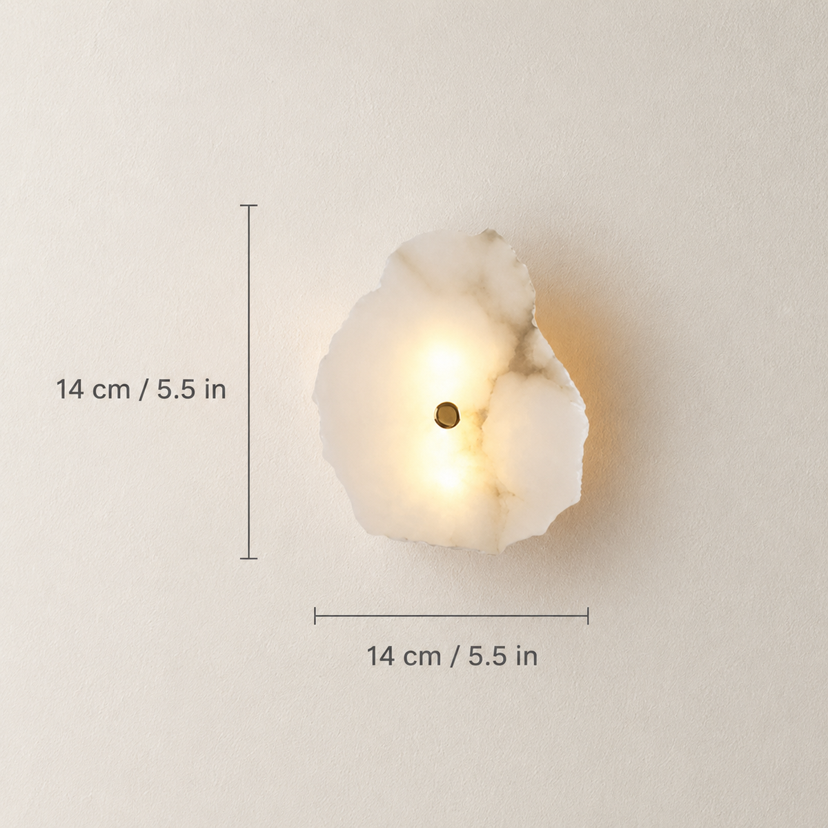 Petalune Spanish Alabaster Organic Modern Wall Sconce