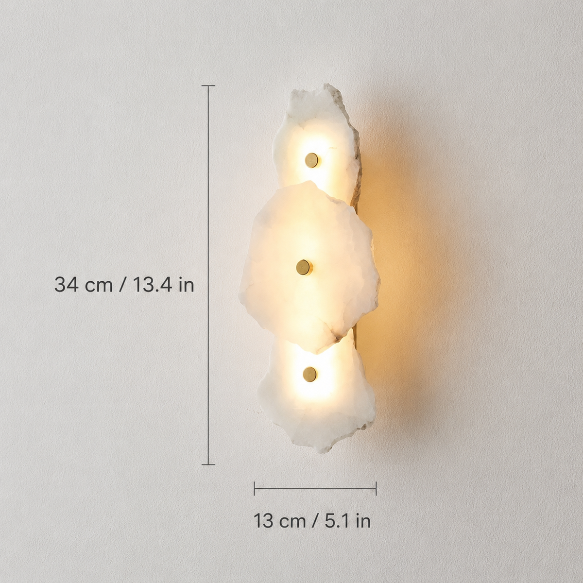 Petalune Spanish Alabaster Organic Modern Wall Sconce