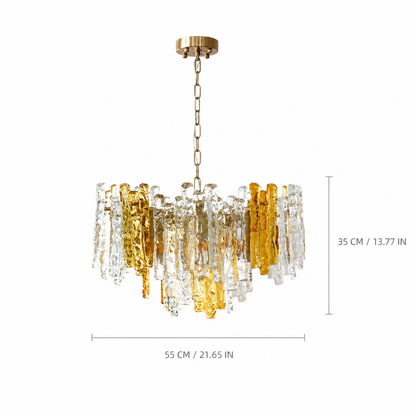 Glacier Ember Artisan Murano Chandelier