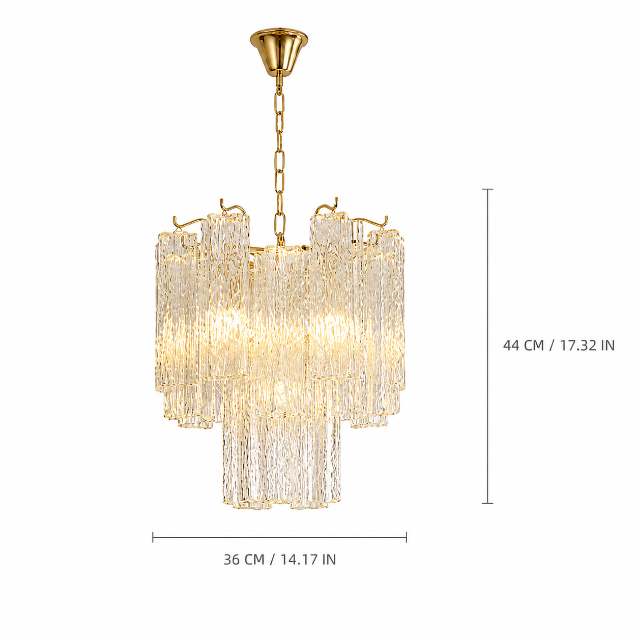 Elaris Cascade Artisan Murano Chandelier
