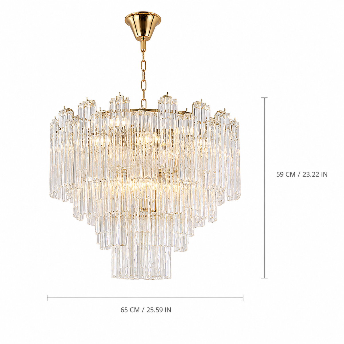 Elaris Cascade Artisan Murano Chandelier