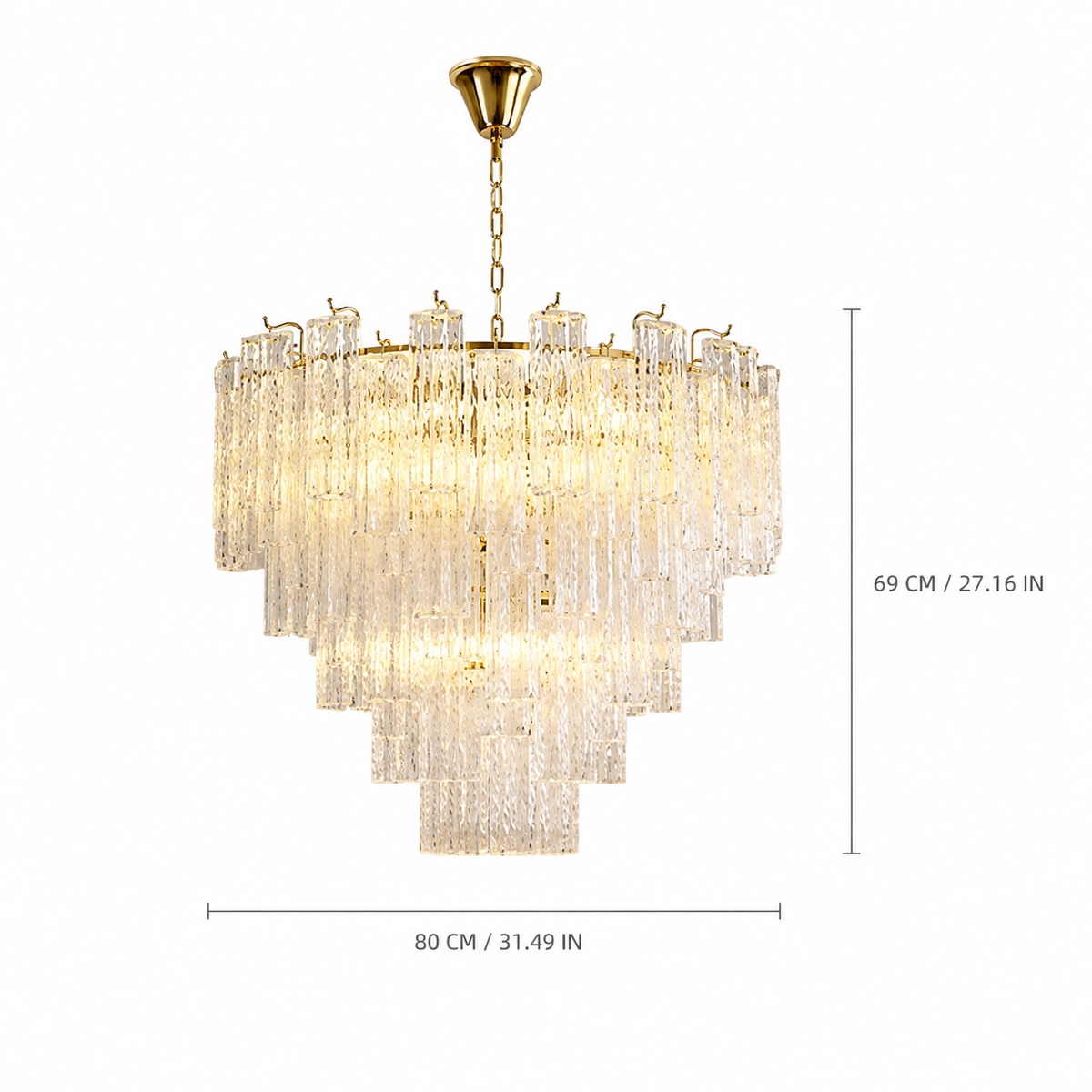 Elaris Cascade Artisan Murano Chandelier