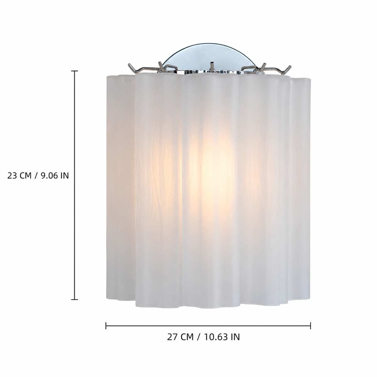 Mirelle Murano-Style Fluted Glass Wall Sconce