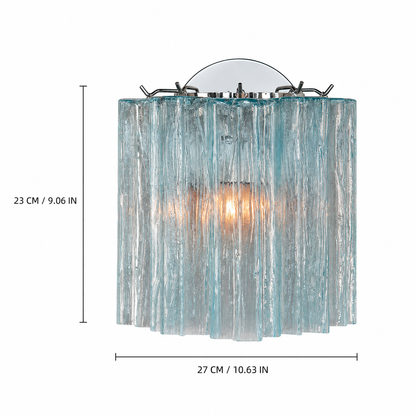Mirelle Murano-Style Fluted Glass Wall Sconce