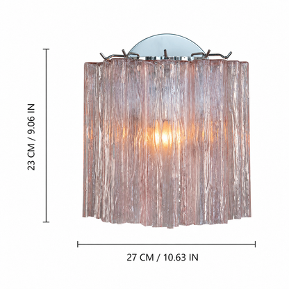 Mirelle Murano-Style Fluted Glass Wall Sconce