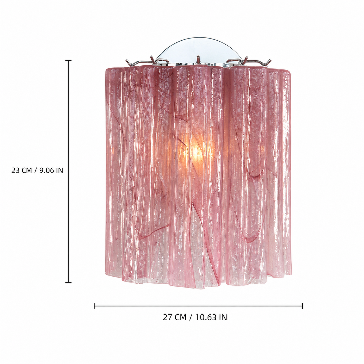 Mirelle Murano-Style Fluted Glass Wall Sconce