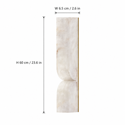 Avenor Spanish Alabaster Minimalist Wall Sconce 13.8" 23.6"