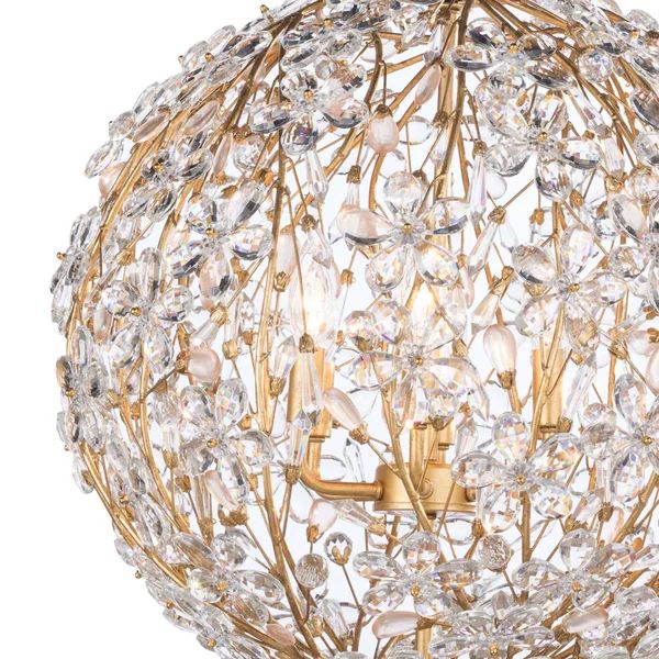 Cherish 6 Lights Spherical Chandelier 20"D