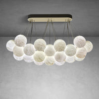 Christian Luxury Rectangular Chandelier Alabaster Ball Chandelier