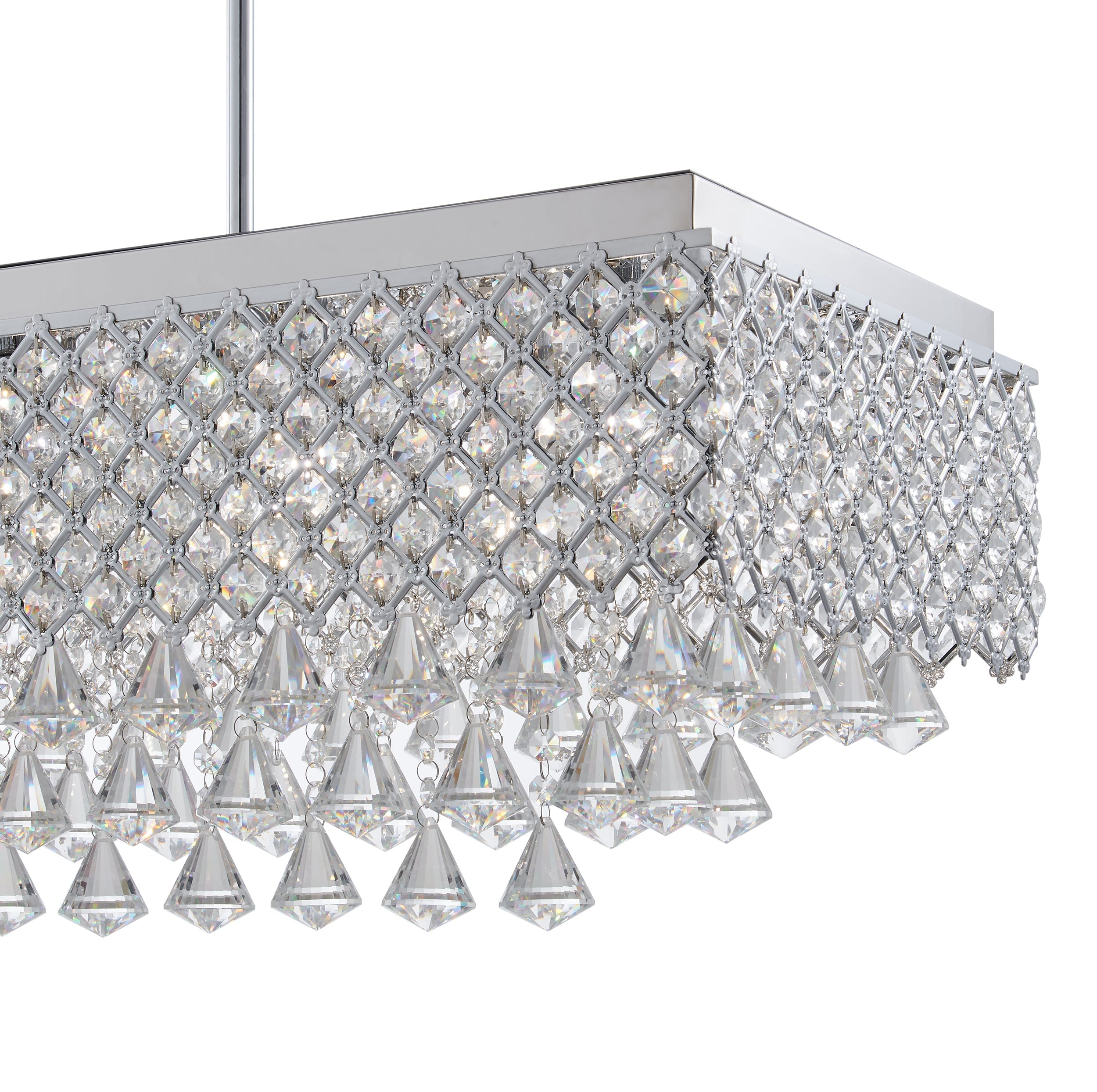 Cinderella Crystal Rectangular Chandelier // 12 Light