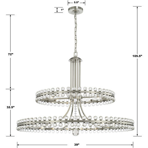 Caven 24 Light 2-Tier Chandelier 39''