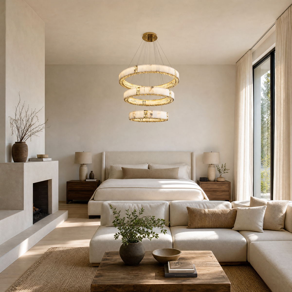 Cristallo Modern Tiered Ring Chandelier