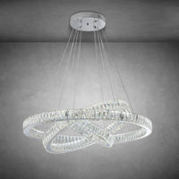 Crystal Elegance Three Ring Chandelier