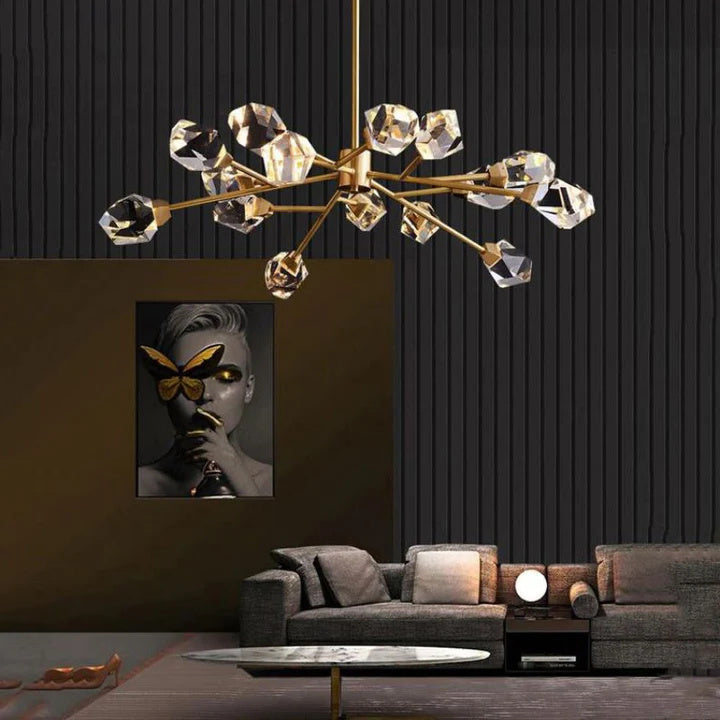 Alan Modern Living Room Bedroom Crystal Chandelier Lighting