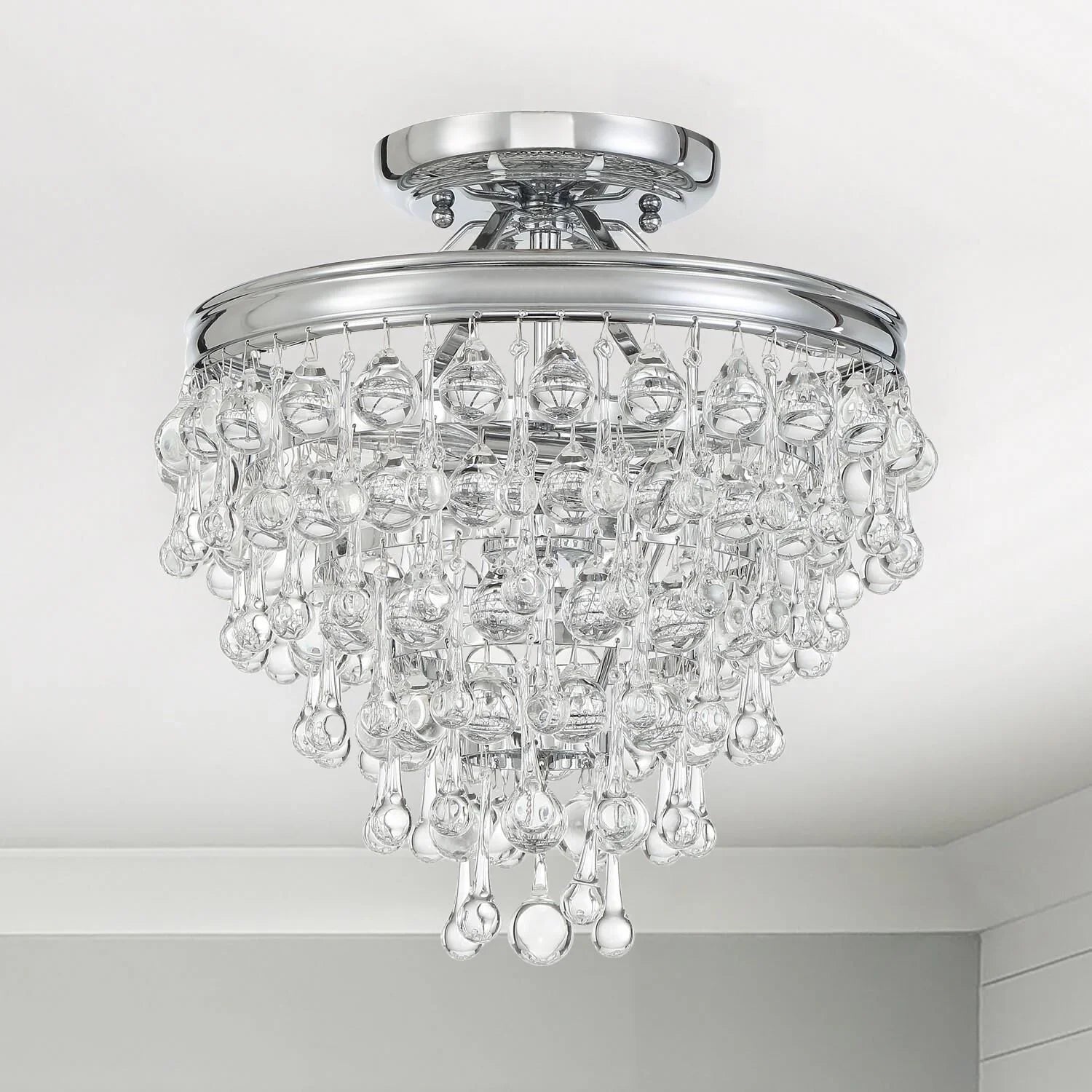 Calypso 13 Inch 3 Light Semi Flush Mount