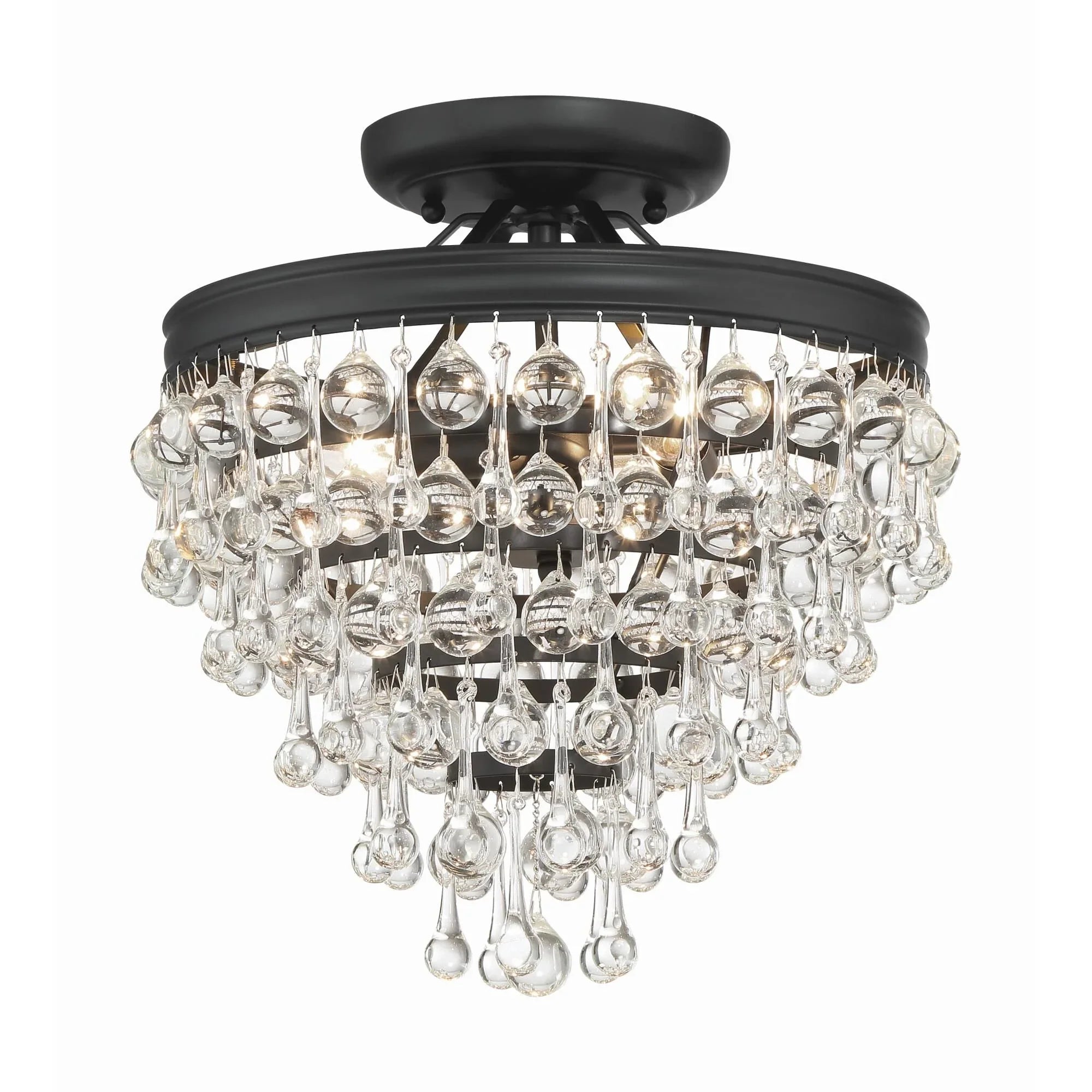 Calypso 13 Inch 3 Light Semi Flush Mount