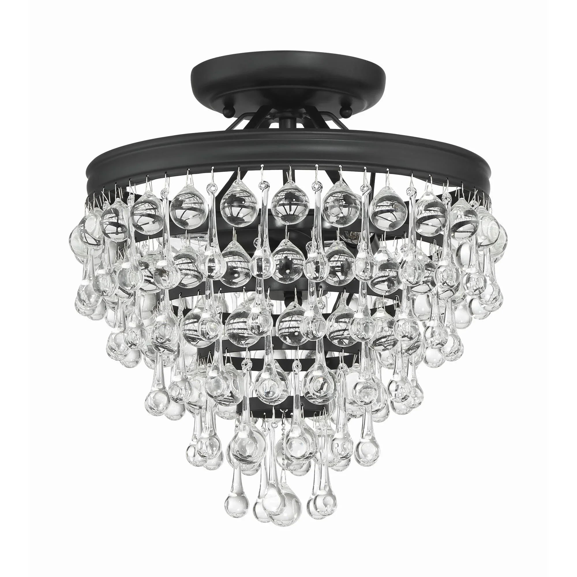 Calypso 13 Inch 3 Light Semi Flush Mount