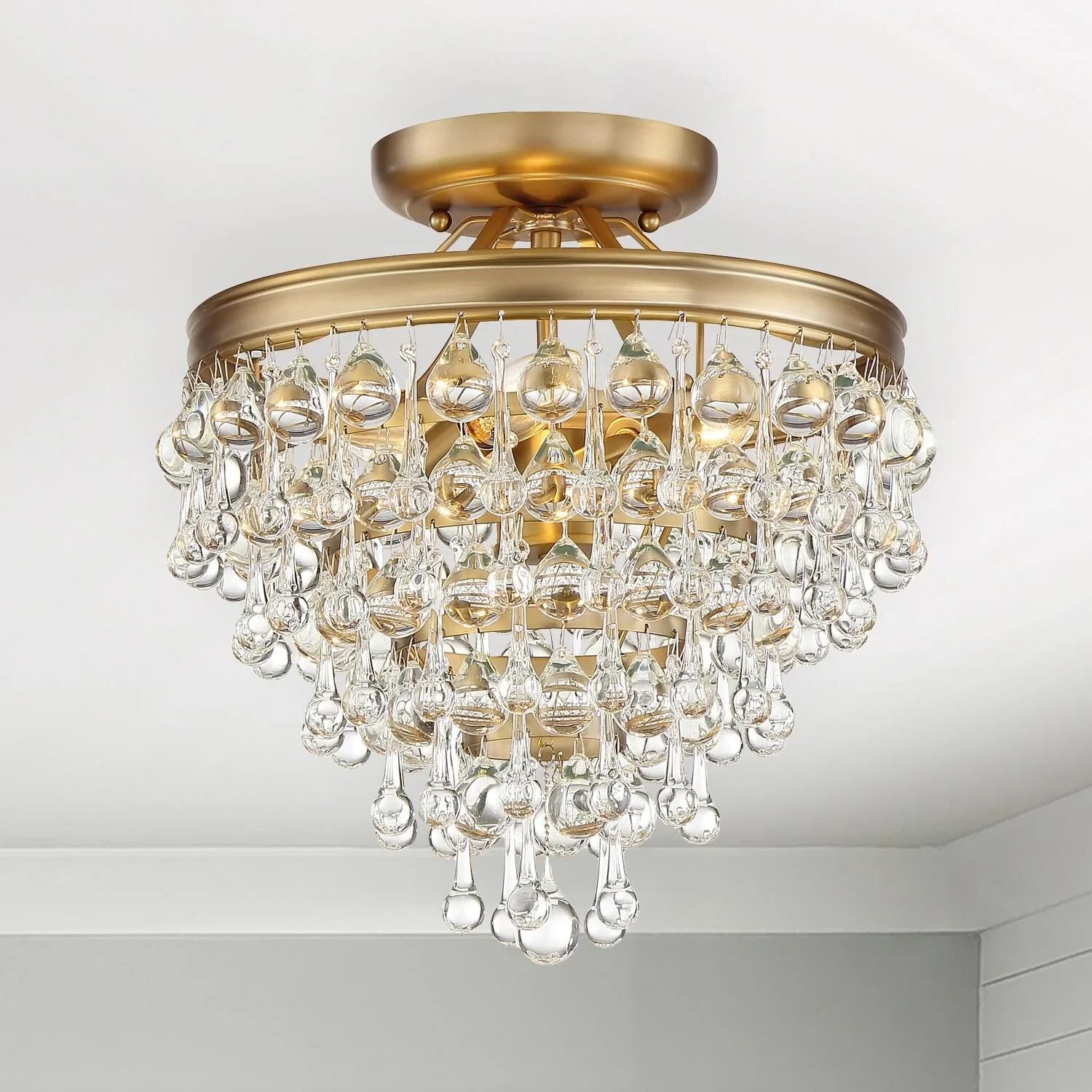 Calypso 13 Inch 3 Light Semi Flush Mount