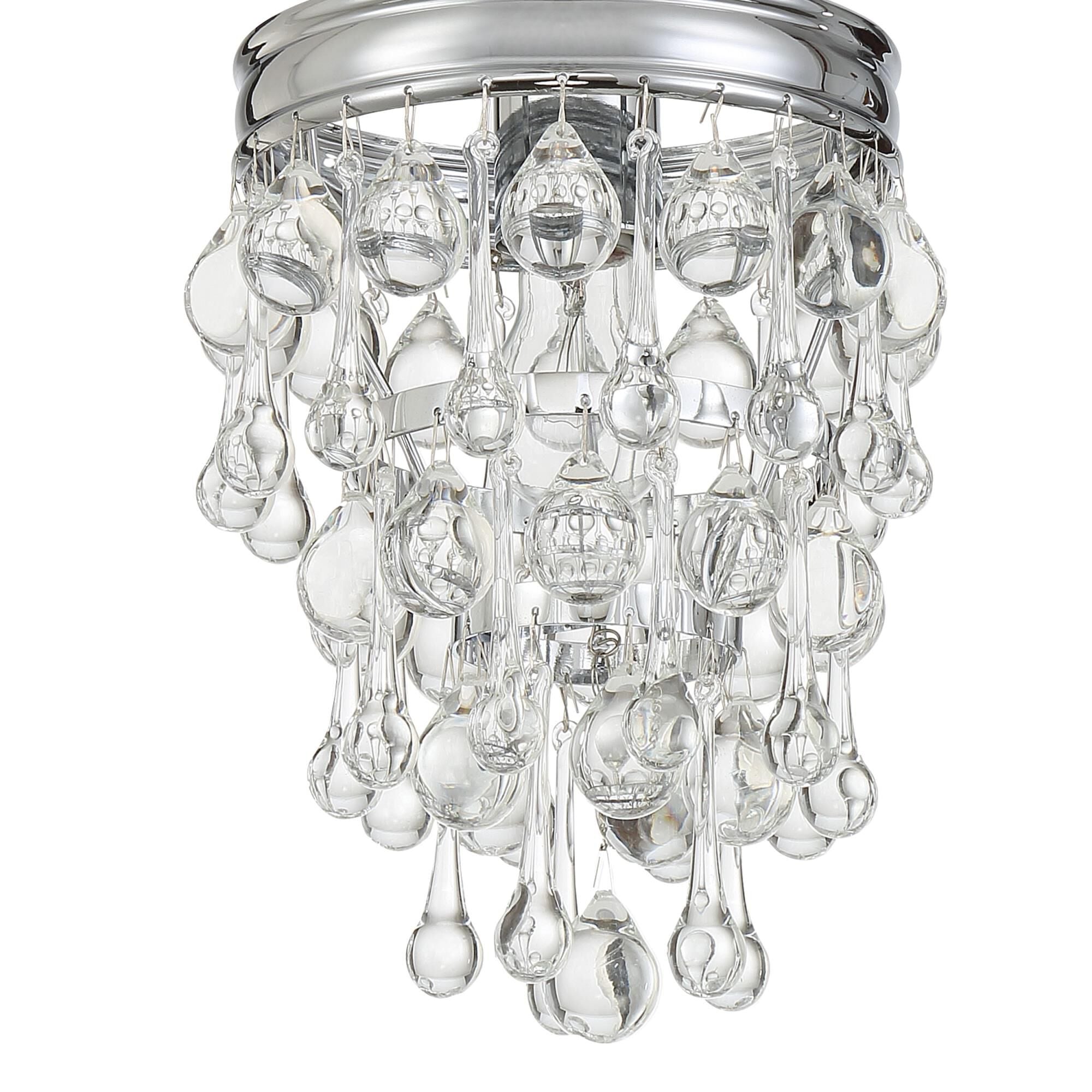 Crystorama Calypso 7 Inch Mini Chandelier Vibrant Bronze Clear Crystal