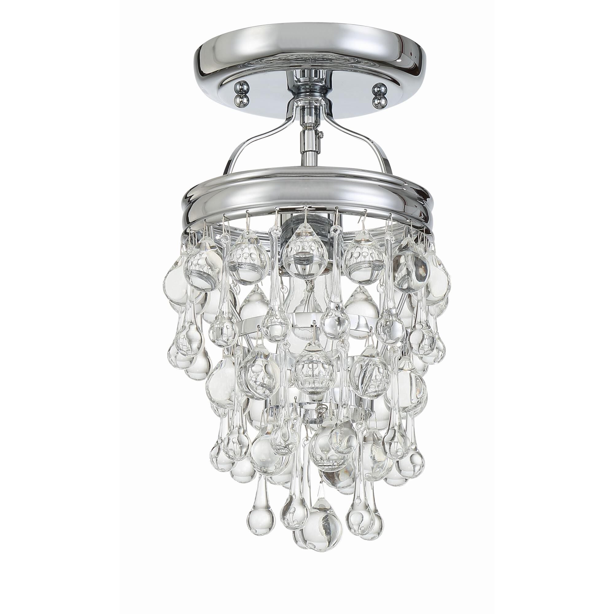 Crystorama Calypso 7 Inch Mini Chandelier Vibrant Bronze Clear Crystal
