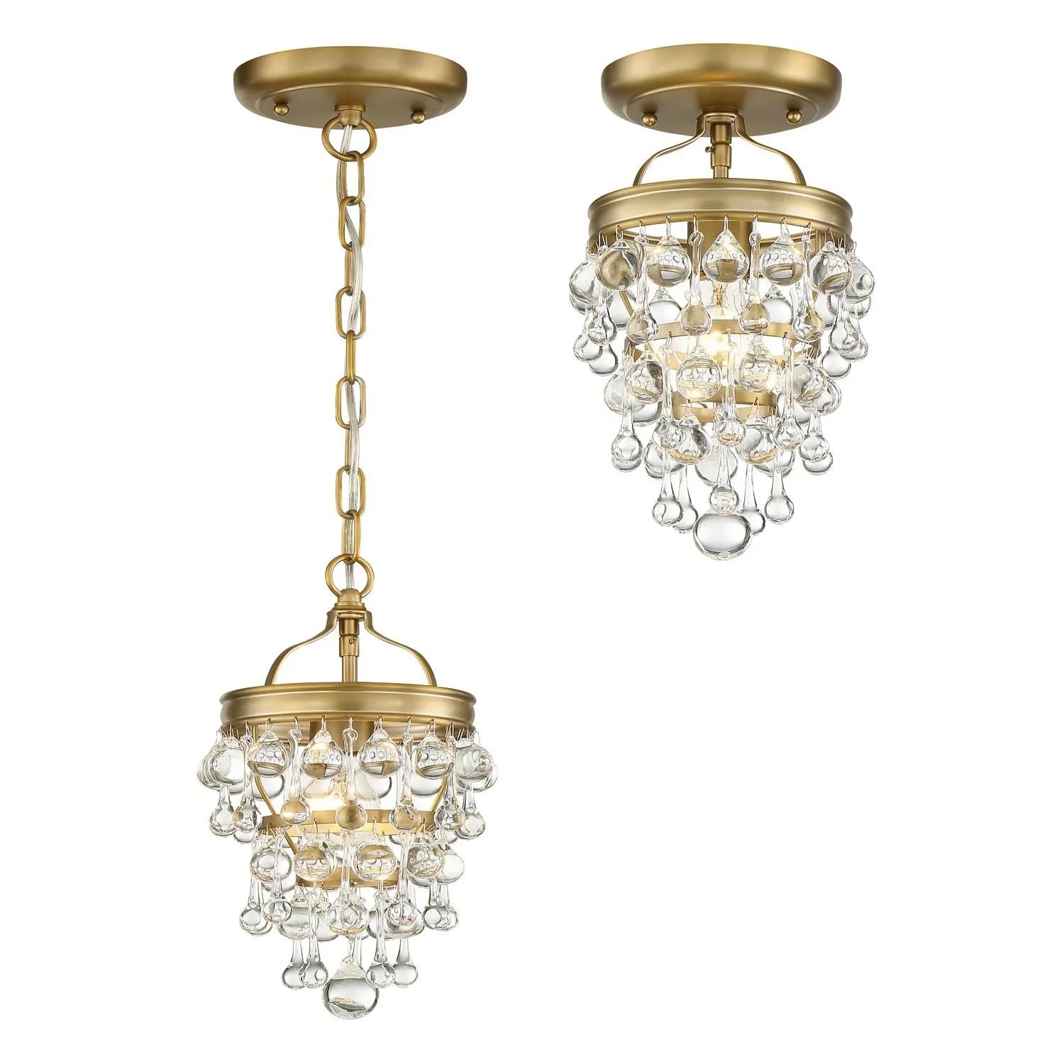 Crystorama Calypso 7 Inch Mini Chandelier Clear Crystal