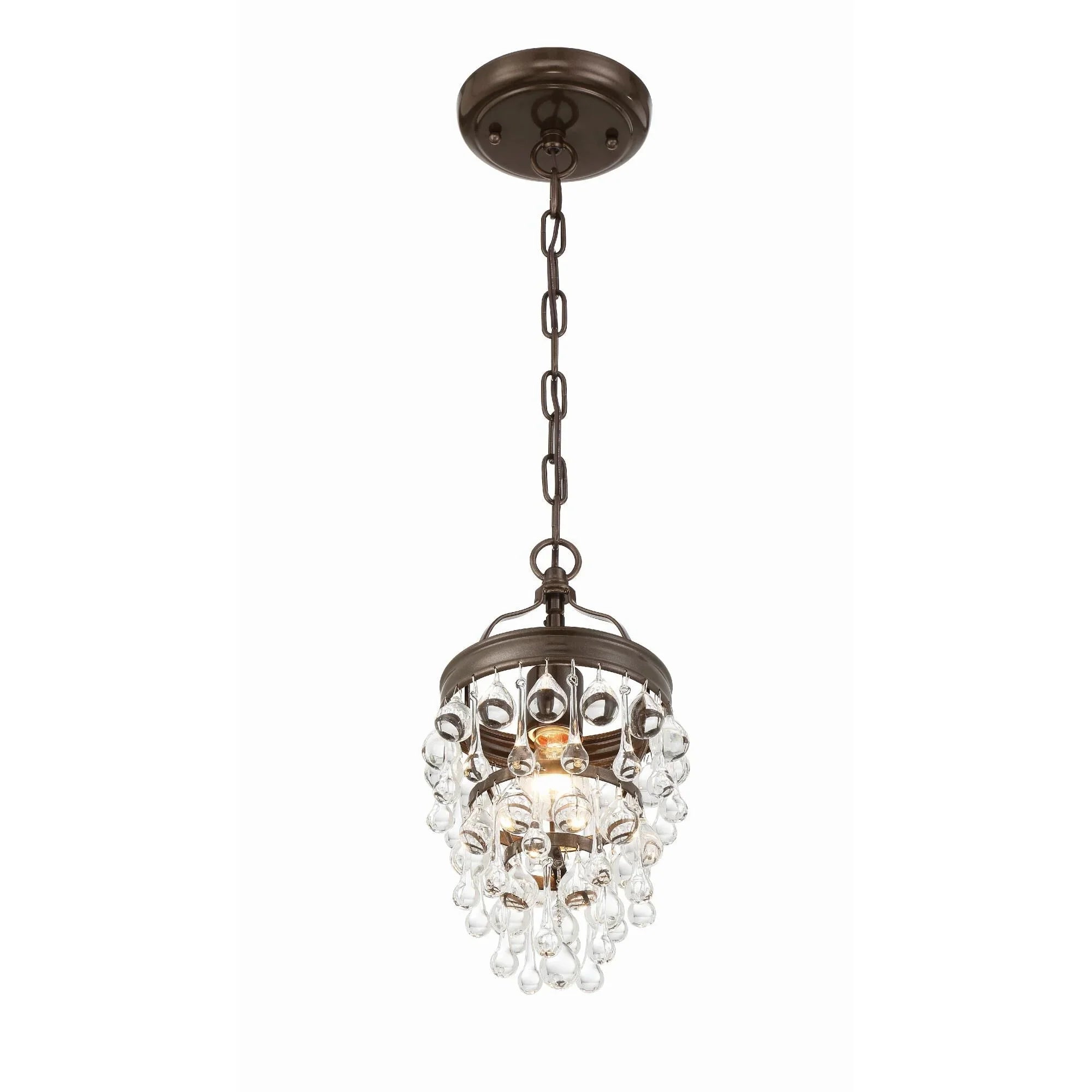 Crystorama Calypso 7 Inch Mini Chandelier Clear Crystal