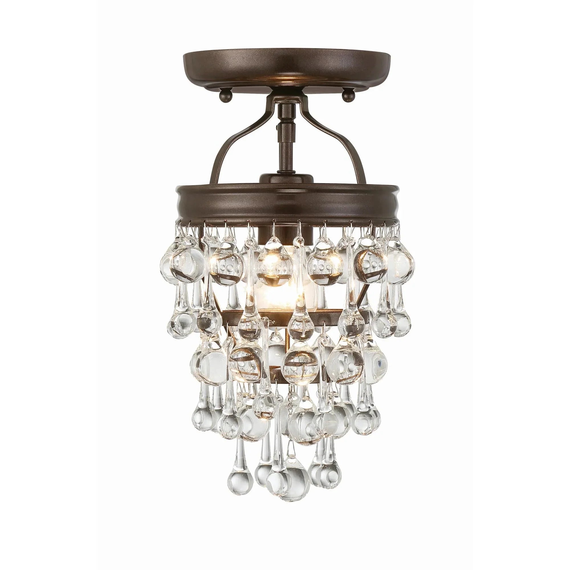 Crystorama Calypso 7 Inch Mini Chandelier Clear Crystal