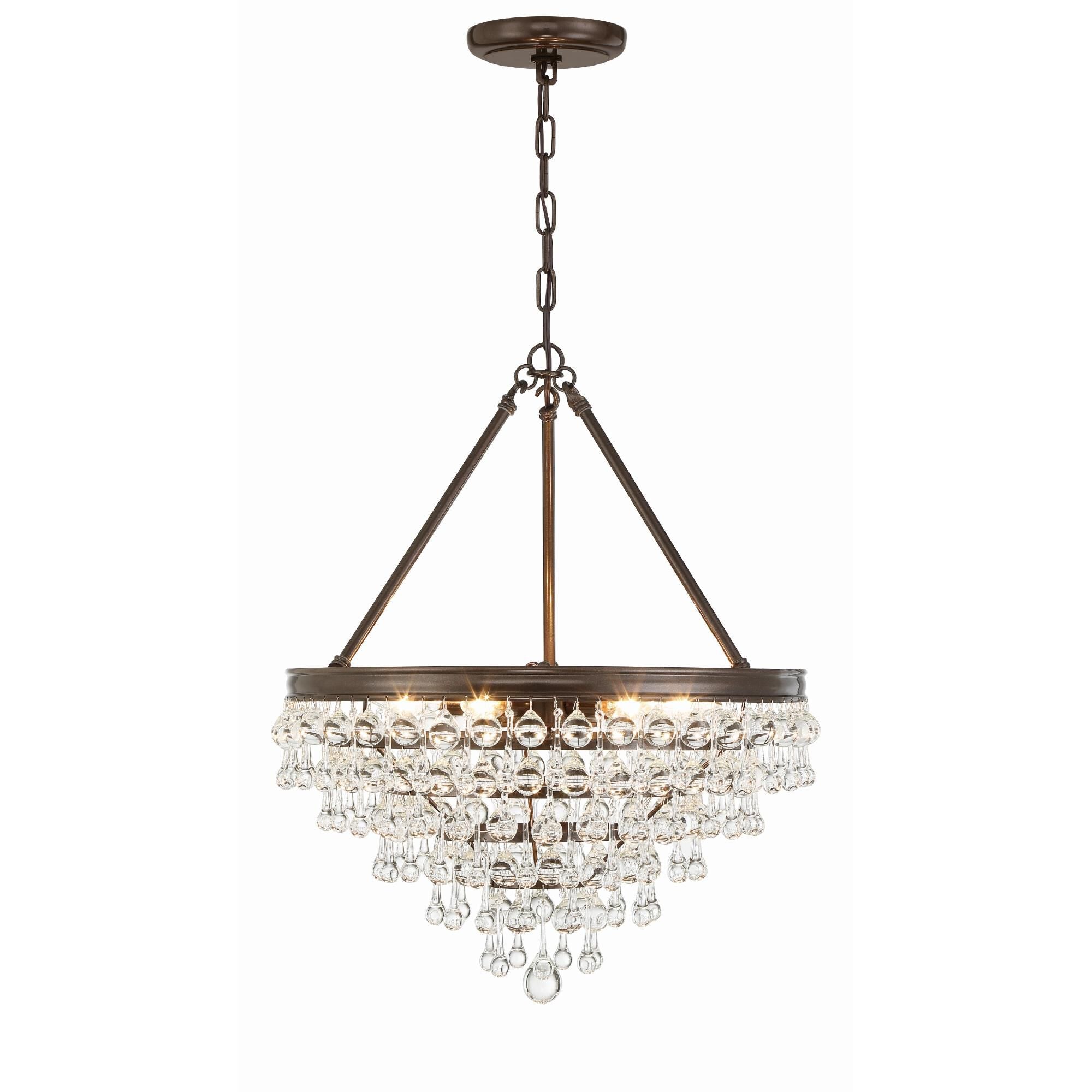 Crystorama Calypso Small Victorian Chandelier - 6 Light, Vintage Gold