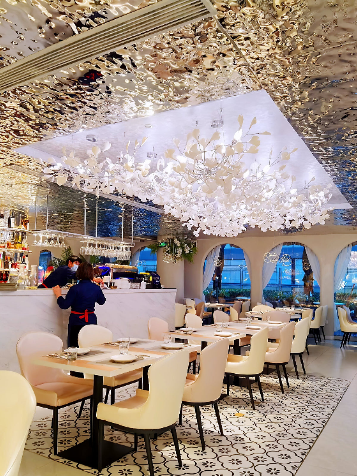 Gingko Leaves Chandelier 196.8"