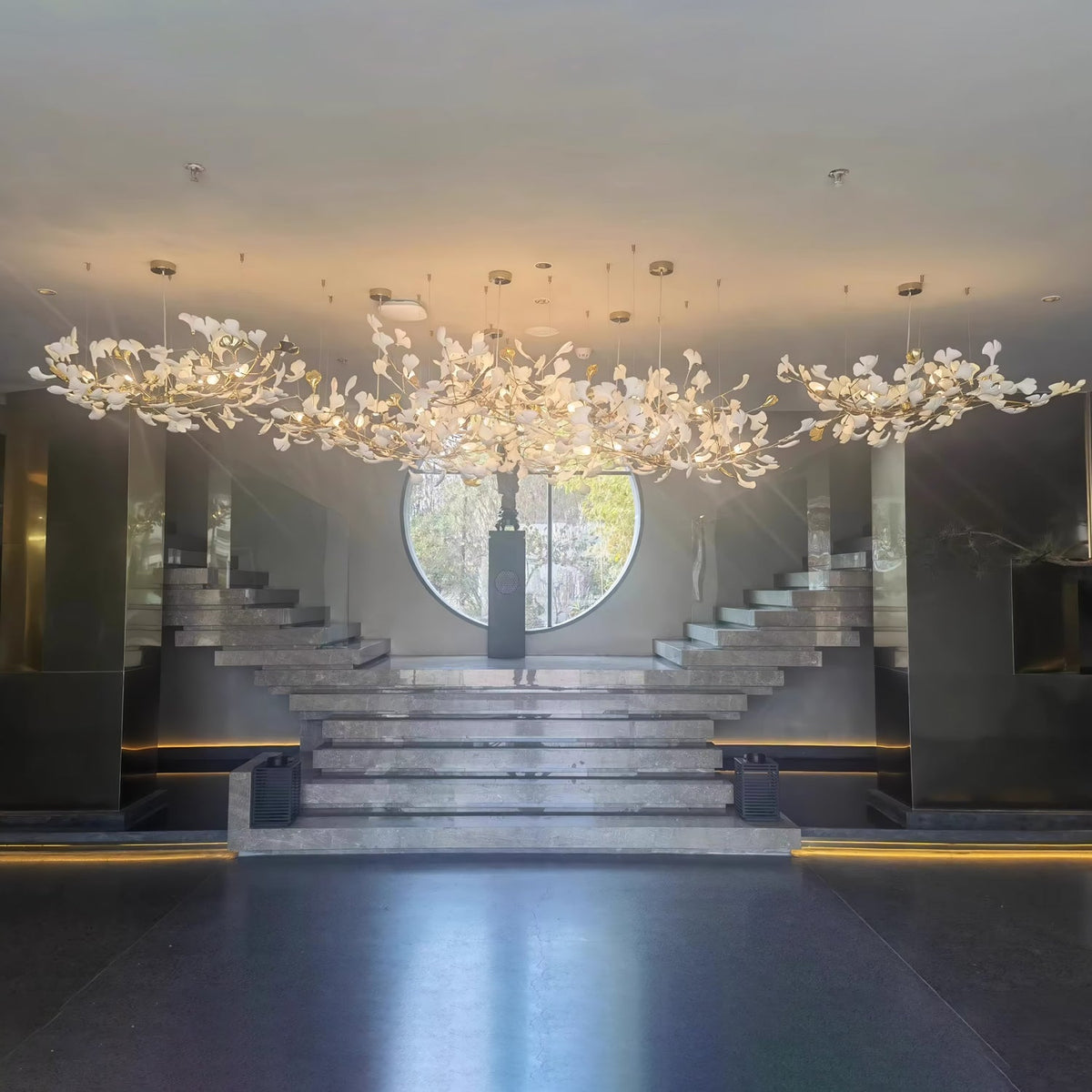 Gingko Leaves Chandelier 196.8"