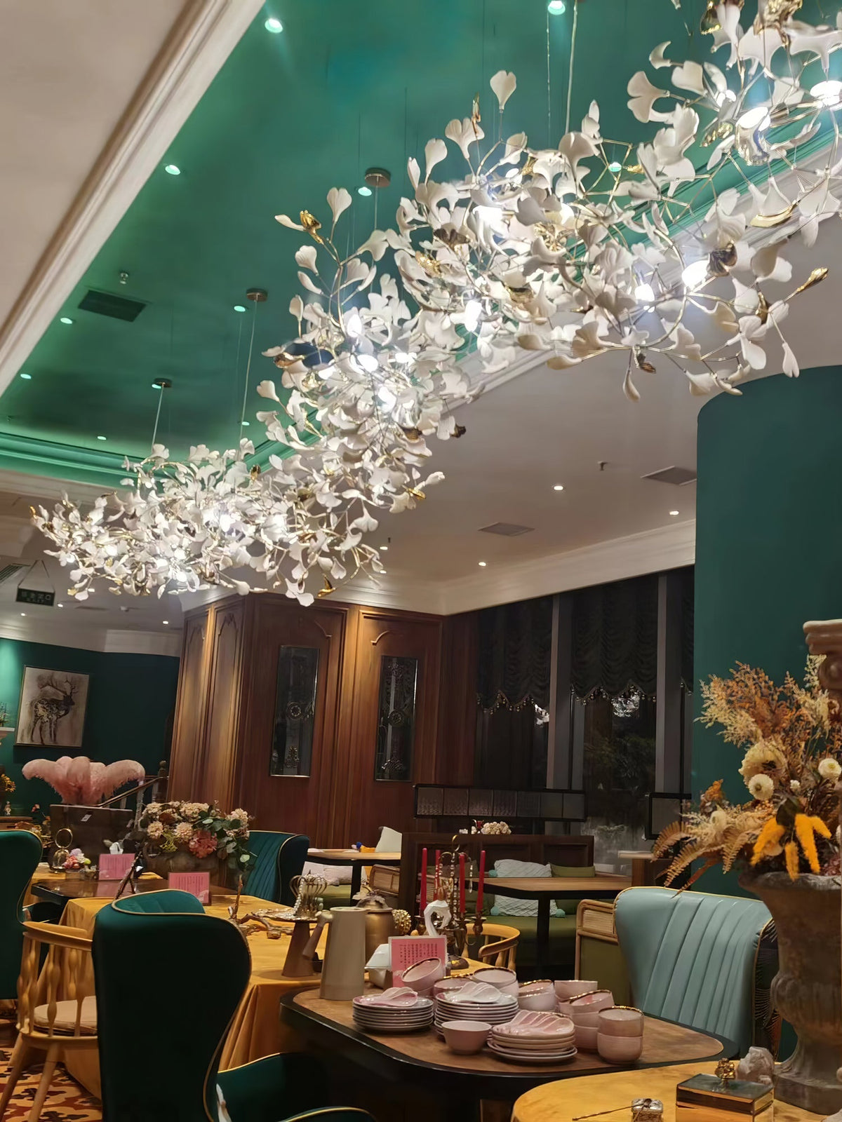Gingko Leaves Chandelier 196.8"